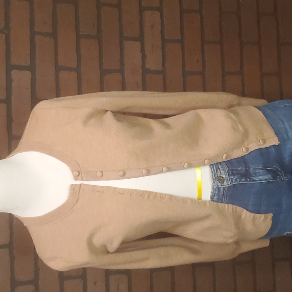 Cardigan sweater, camel